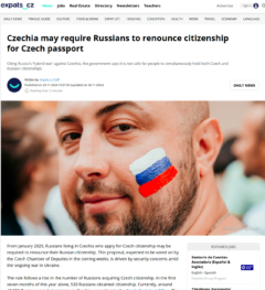 Czechia may require Russians to renounce citizenship for Czech passport